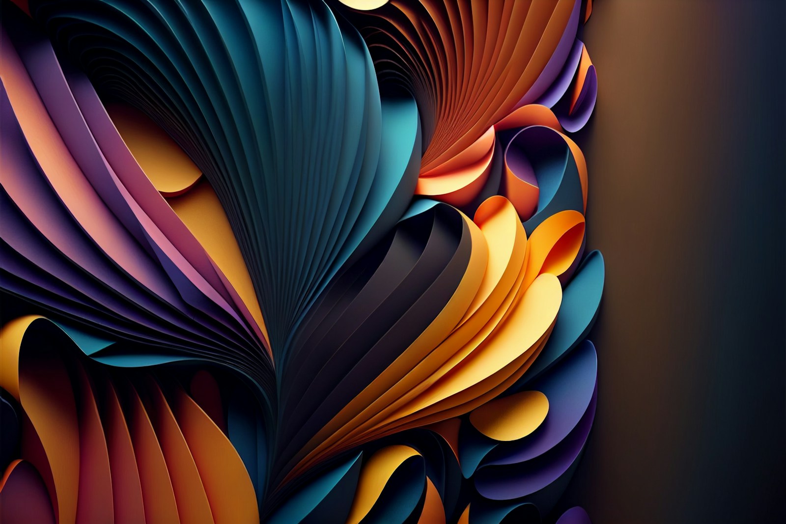 a colorful abstract background with curved shapes